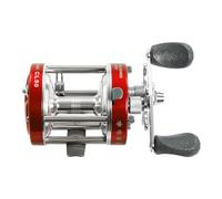 Round Baitcasting Reel #50 Red Right Conventional Reel for Catfish 5.2:1 Gear Ratio Beach Casting High Stability Reel Baitcasting Fishing Reel, Fishing Assistant Reel for Inshore and Deep Sea Fishin