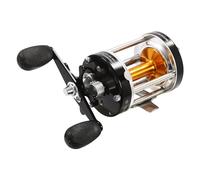Round Baitcasting Reel #60 Black Left Conventional Reel for Catfish 4.2:1 Gear Ratio Beach Casting High Stability Reel Baitcasting Fishing Reel, Fishing Assistant Reel for Inshore and Deep Sea Fishin