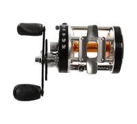 Round Baitcasting Reel, Conventional Reel for Catfish, Right hand, Black 60# 4.2:1 Metal Bait Roll - Left Hand，2 Non-slip EVA Handles & Sturdy Base Practical Sound Switch