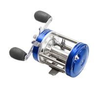 Round Baitcasting Reel Left Hand 2BB＋1RB Fishing Baitcasting Reel 4.2:1 Gear Ratio Beach Casting Reel For Catfish Salmon Eel Striped Bass Tuna and Inshore and Deep Sea Fishing (Blue)