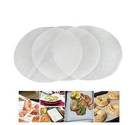 Round Baking Paper 7 Inch,100pcs 18cm Non-Stick Greaseproof Baking Parchment Paper, Bamboo Steamer Paper, Air Fryer Liner, Wax-Paper Beef Burger Discs, for Burger,Patty,Cooking,Grill(18cm(7"))
