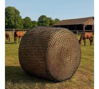 Round Bale Hay Net, Hay Nets for Horses, Durable Polyethylene, Bite- and Tear-Resistant, Round Bale Hay Nets for Horses Slows Down Eating, Hay Net for Horses Reduces Feed Waste (4.5 × 4.5m)