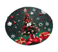 Round Ball Christmas Tree Christmas Tree Skirt 36" Fashion Holiday Accessories Suitable for Halloween and Christmas