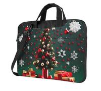 Round Ball Christmas Tree Laptop Bag Portable Handbag, Safe Protective Inner Lining for Business Trip and Office Use, Black, 14 inch