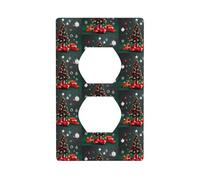 Round Ball Christmas Tree Printed Wall Plate PC Material Impact Resistant UK Standard Heat Resistant Residential Commercial