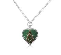 Round Ball Christmas Tree Urn Necklaces for Ashes Personalized Human Pet Cremation Jewelry Customized Keepsake Locket Pendant with Filling Kit Memorial Gift for Dog Cat Lover Women Men(Heart)
