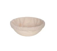 Round Banneton Proofing Basket Natural Rattan Bread Proofing Basket with Cloth Liner Sourdough Proving Baskets for Bread Making Sourdough Starter Kit Bread Making Accessories, 22cm in diameter