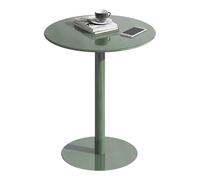 Round Bar Height Bistro Table - Metal Top Pub Breakfast Desk or End Table for Kitchen, Living Room, Dining & Patio(60x72cm)