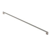 Round Bar Pull Handle - 904 x 14mm - 864mm Fixing Centres - Satin Nickel & Steel | Cabinet Pull Handle - Wardrobe Cupboard Door Handle - Suitable for Lightweight Internal Doors