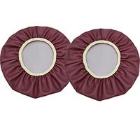 Round bar stool covers, 2 pieces - 38 cm, waterproof, stretchable, leather, easy to clean, with elastic band and non-slip bottom, for bar, kitchen and dining room