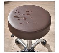 Round Bar Stool Covers Waterproof, PU Leather Bar Stool Cushions Round Stool Slipcovers Stretch Bar Stool Seat Covers Set Of 2/4/6 Barstool Cover,for 12/13/14/15 Inch Bar Chair ( Color : Coffee , Size