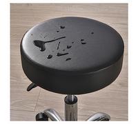 Round Bar Stool Covers Waterproof, PU Leather Bar Stool Cushions Round Stool Slipcovers Stretch Bar Stool Seat Covers Set Of 2/4/6 Barstool Cover,for 12/13/14/15 Inch Bar Chair ( Color : Nero , Size :