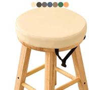 Round Bar Stool Cushions with Ties 11/12/14/16/17/19" Indoor Outdoor - Chair Cushion Non-Slip Seat Pad High-Density Foam Chair Pads with Zipper(A12,17x3inch)