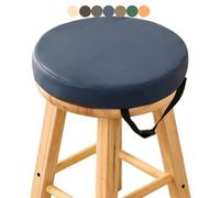 Round Bar Stool Cushions with Ties 11/12/14/16/17/19" Indoor Outdoor - Chair Cushion Non-Slip Seat Pad High-Density Foam Chair Pads with Zipper(A16,17x1.2inch)