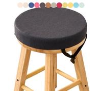 Round Bar Stool Cushions with Ties 11/12/14/16/17/19" Indoor Outdoor - Chair Cushion Non-Slip Seat Pad High-Density Foam Chair Pads with Zipper(A8,14x2inch)