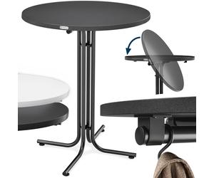 Round bar table grey 80x110cm foldable