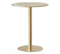 Round Bar Table - Metal Cocktail Table, Small Accent Sofa End Table, Coffee Bistro Table for Home Office & Dining, Stylish Bedside Furniture, Space-Saving Design