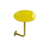 Round Bar Table Metal Top Accent Table Small Wall-Mounted Coffee Table for Living Room Bedroom Café & Restaurant - Stylish Yellow Design Perfect for Drinks & Snacks Diameter