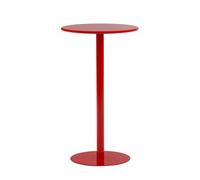 Round Bar Table, Modern Red Counter Height Bistro Pub Table, Circular Cocktail Table Dining Desk for Home, Office, Kitchen, Living Room, Coffee Dink Side/End Table(60x60x104cm)