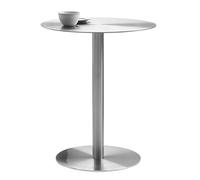 Round Bar Table, Pub Dining Height Table Cocktail Table, Use for Living Room Cafe Bistro Kitchen Island, Snack Table Negotiation Side Table | Stainless Steel (Size:60x75cm)