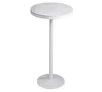 Round Bar Table with Tall Legs - Counter Height Cocktail Table Marble Top & Metal Base Ideal for Cafe Lounge Meeting Room & Kitchen Adjustable Height: 75/95/105 cm