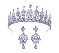 Round Baroque Beauty Pageant Bride's Crown Headpiece Alloy Electroplated Crystal Wedding Headband Hair Accessory(COLOR 4)