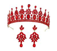 Round Baroque Beauty Pageant Bride's Crown Headpiece Alloy Electroplated Crystal Wedding Headband Hair Accessory(COLOR 2)