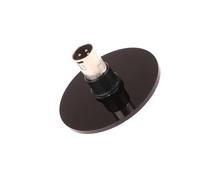 Round Base Mounting Adapter 8.5 Cm Suction Cup Connector, Black Base and Metal Interface Adapter with Visible 3 Pin Profile for Wall Use