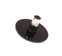 Round Base Mounting Adapter 8.5 Cm Suction Cup Connector, Black Base and Metal Interface Adapter with Visible 3 Pin Profile for Wall Use