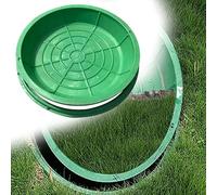 Round Basin Covers 16in Diameter 4.7in Deep Recessed Grass Planting Pot Lids Resin Invisible Hole Covers for Residential Scenic Areas Airport Terminals (1 PC)