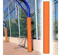 Round Basketball Pole Pad for 3.5" Diameter Poles, 27"-78" Tall Anti-collision Pole Padding Outdoor, Home Gym Playground Basement Garage Poles Protector(Orange,74 3/4"(190cm))