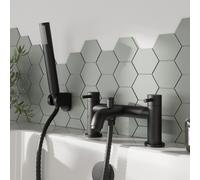 Round Bath Shower Mixer Tap with Shower Kit - Matt Black - Balterley