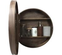 Round Bathroom Cabinet with Mirror Wall-Mounted Sliding Doors Ideal for Kitchen and Bathroom Storage Stylish Home