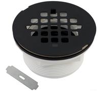 Round Bathroom Floor Drain, Stainless Steel Straight Drainage for Shower Room Wet Room, Drain for Washing Machine Connection