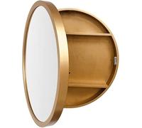 Round Bathroom ty Set with Mirror Wall-Mounted Storage Cabinets Modern Design Space-Saving Stylish Cosmetic for Small Bathrooms