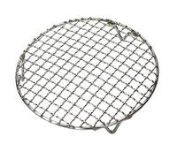 Round BBQ Grill Mesh - Non-Stick Stainless Steel Fire Pit Grate with Legs Versatile Steaming & Cooling Rack Essential Cooking Grill Accessories for Outdoor Barbecue
