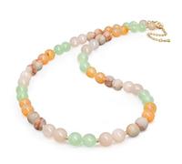 Round Beaded Gemstone BOHO s for Women,Natural Cherry Jasper Stone Bead Choker,Womens Fashion Colorful Jewelry 18inch