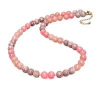 Round Beaded Gemstone BOHO s Women,Natural Cherry Jasper Stone Bead Choker,Womens Fashion Colorful 18inch Jewelry for girls