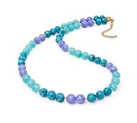 Round Beaded Gemstone s for Women,Natural Cherry Jasper Stone Bead Choker,Womens Colorful Jewelry 18inch