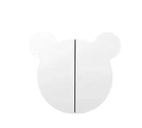 Round Bear Head Furniture Handles Concise Style Aluminium Alloy Color Handles for Cabinets(Blanc)
