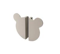 Round Bear Head Furniture Handles Concise Style Aluminium Alloy Color Handles for Cabinets(Drak Gray)