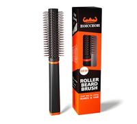 Round Beard Brush, Superior Grooming Tool for Styling Hair or Beard for Men, Round Bristle Heat-Resistant Curling Comb for Blow Drying, The Better Brush for All Hair Beard or Curls Types