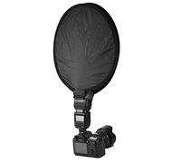 Round Beauty Dish Flash Diffuser Softbox, Portable Mini Soft Light with Silver Film Layer Inside, Foldable and Lightweight for Made of Premium Material (40cm)