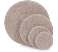 Round Beige Felt Pads for Furniture Feet - 100 Piece Boxed Set - Easy to Use On Table Legs, Chairs & Sofas - Stop Squeaky Furniture & Protect Your Floor. 4 Sizes of Felt Pads: 21mm, 26mm, 40mm, 55mm.