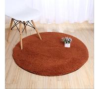 Round Berber Fleece Bath Mat - Soft and Comfortable Carpet for Living Room and Bedroom, 100cm Diameter, Silver Gray
