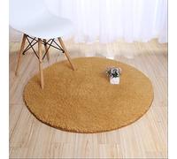 Round Berber Fleece Bath Mat - Soft and Comfortable Carpet for Living Room and Bedroom, 100cm Diameter, Silver Gray