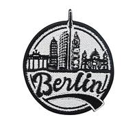 Round Berlin Patch to Iron on | City Embroidery Patch, Berlin Bear Iron on Patches, Biker ironable Patch, Flag Badges Finally Home