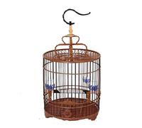 Round Bird Carriers Small Size Birds Flight Hanging Birdcage Retro Flight Cage Abs Flat-top Bird Cages for Home Backyard,B1,A3 (B1)