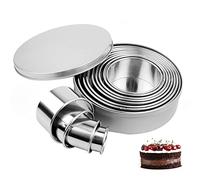 Round Biscuit Cutters, 12PCS Pastry Cutter Baking Stainless Steel Circle Cookie Cutter Ring Scone Cutter Storage Tin Cookie Cutter Set for Dough Pastry Donut Fondant DIY Cake Decoration