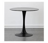 Round Bistro Bar Table - Tulip Dining Table for Restaurant & Leisure - White Coffee Table for Home - 70cm Black Negotiation Table